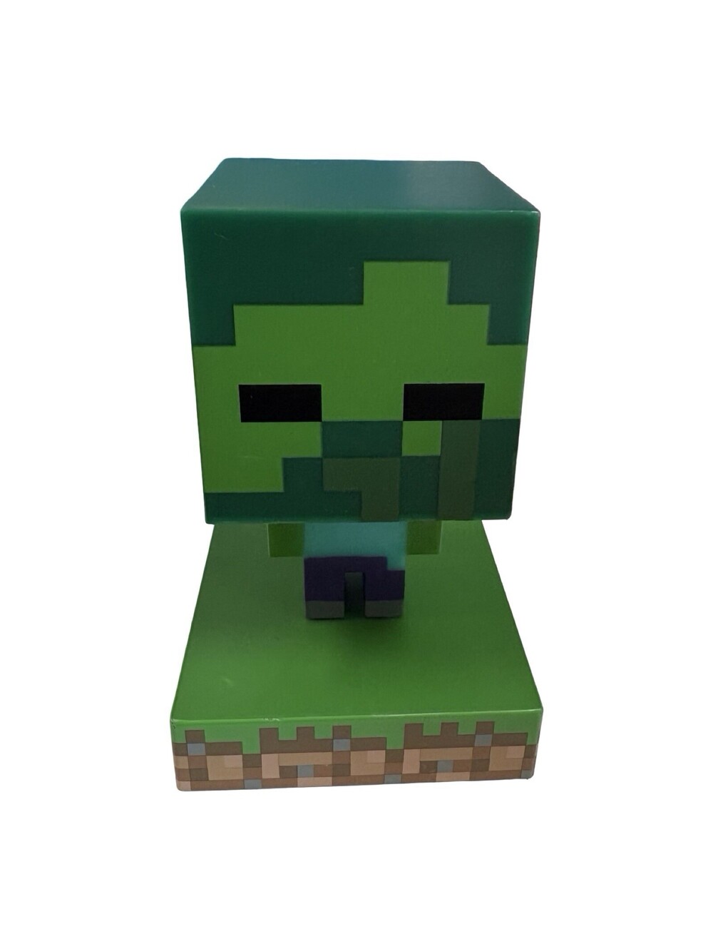 Minecraft Zombie Icon Night Light - Green Glow - 4.5" Tall Battery-Operated
